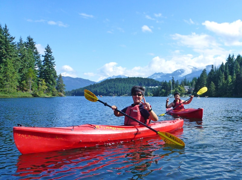 Kayak at Alta Lake, Whistler, Canada